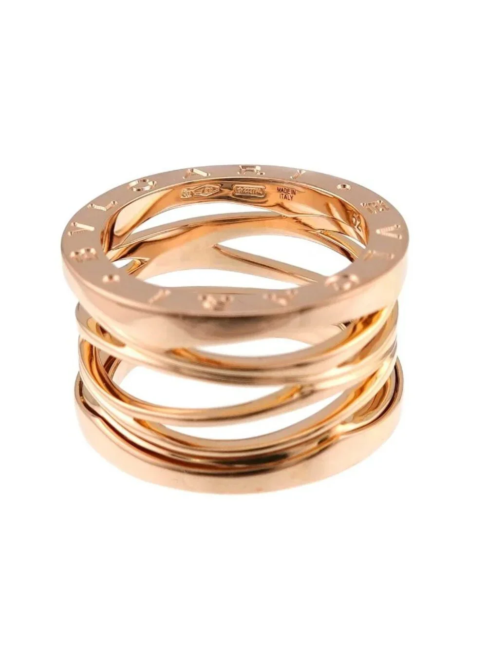 Bvlgari Legend 52 Ring 18k PG Pink Gold